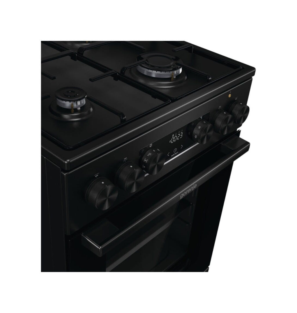 Gorenje GK5C60BJ Cucina da accosto cm. 50 - 4 zone a gas - 1 forno elettrico - nero
