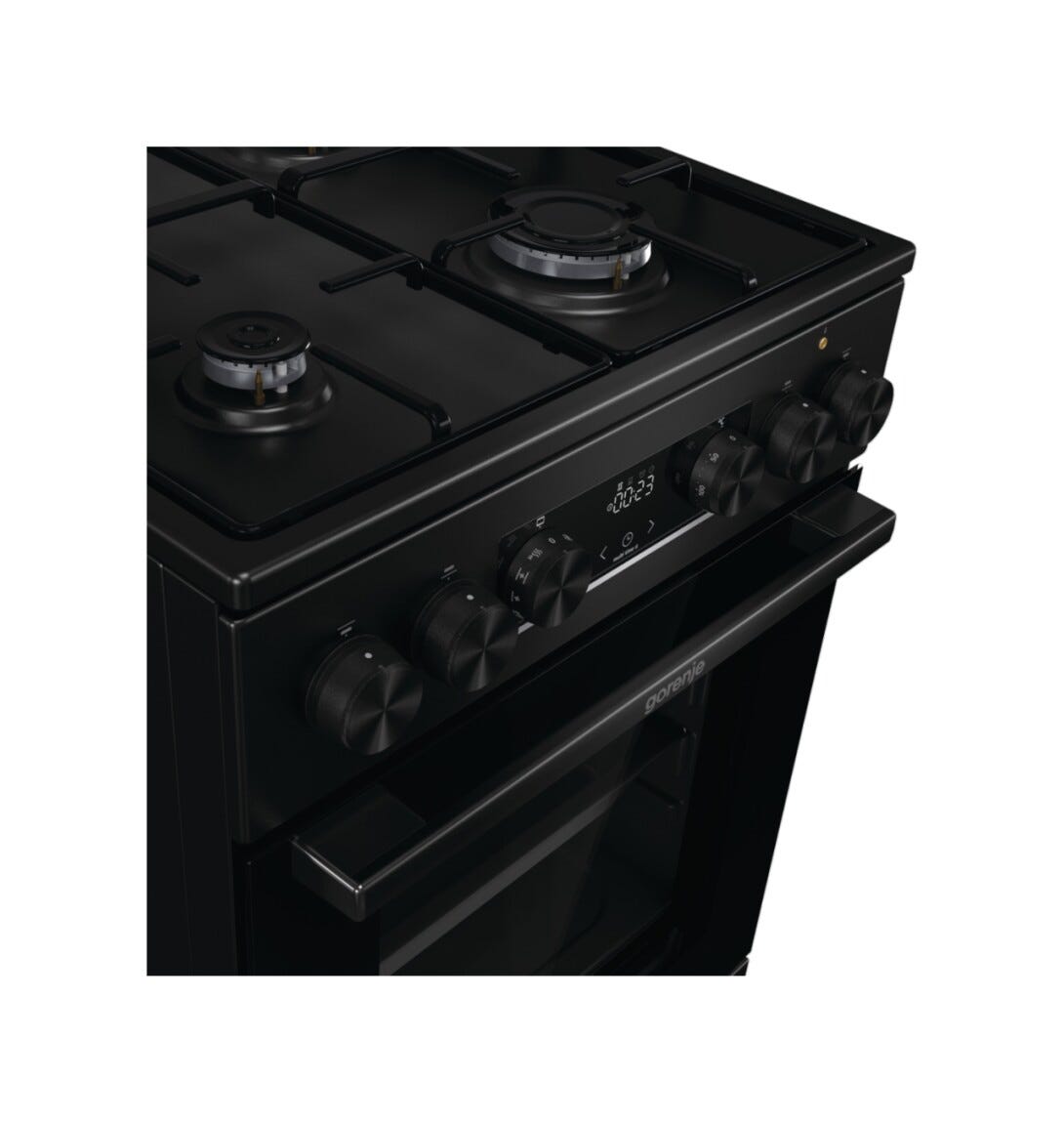 Gorenje GK5C60BJ Cucina da accosto cm. 50 - 4 zone a gas - 1 forno elettrico - nero