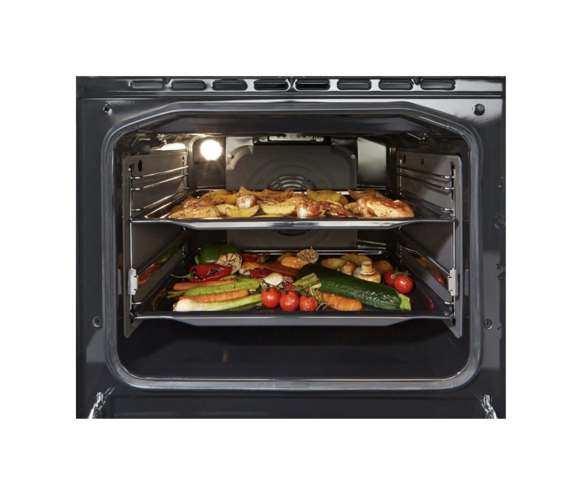 Gorenje GK5C60BJ Cucina da accosto cm. 50 - 4 zone a gas - 1 forno elettrico - nero