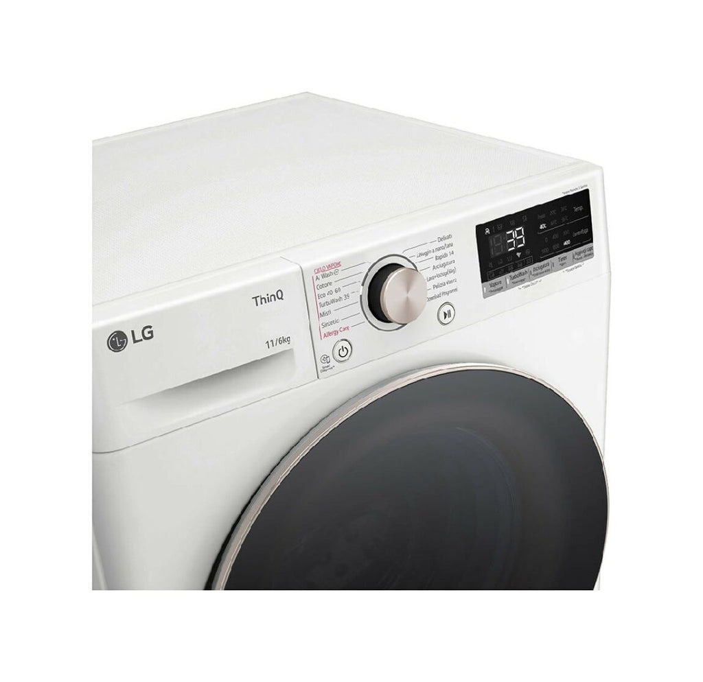 LG D4R7011TSWG Lavasciuga cm. 60 - lavaggio 11 kg - asciugatura 6 kg - bianco