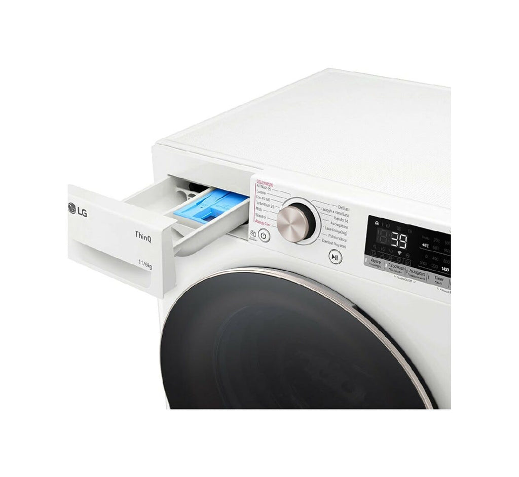 LG D4R7011TSWG Lavasciuga cm. 60 - lavaggio 11 kg - asciugatura 6 kg - bianco