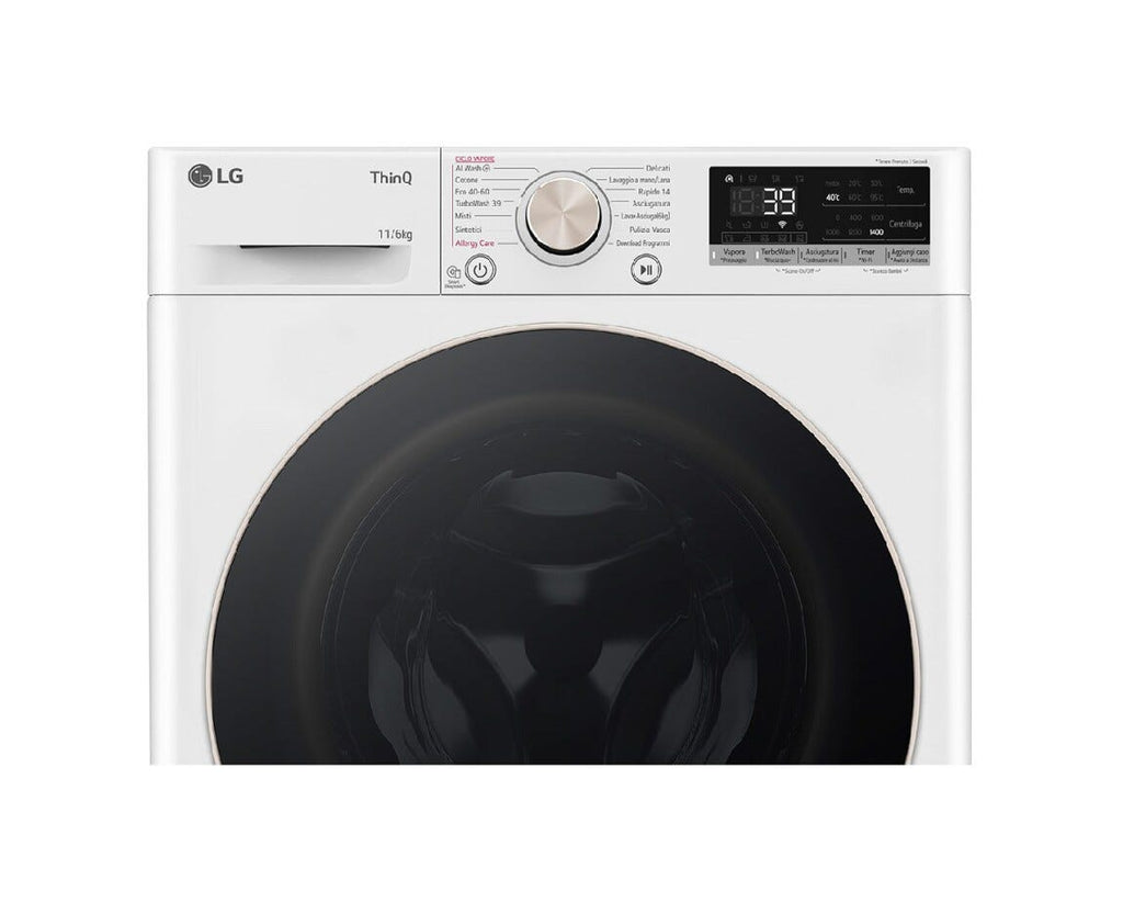 LG D4R7011TSWG Lavasciuga cm. 60 - lavaggio 11 kg - asciugatura 6 kg - bianco