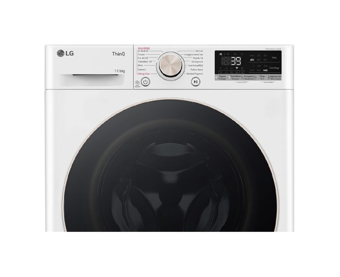 LG D4R7011TSWG Lavasciuga cm. 60 - lavaggio 11 kg - asciugatura 6 kg - bianco