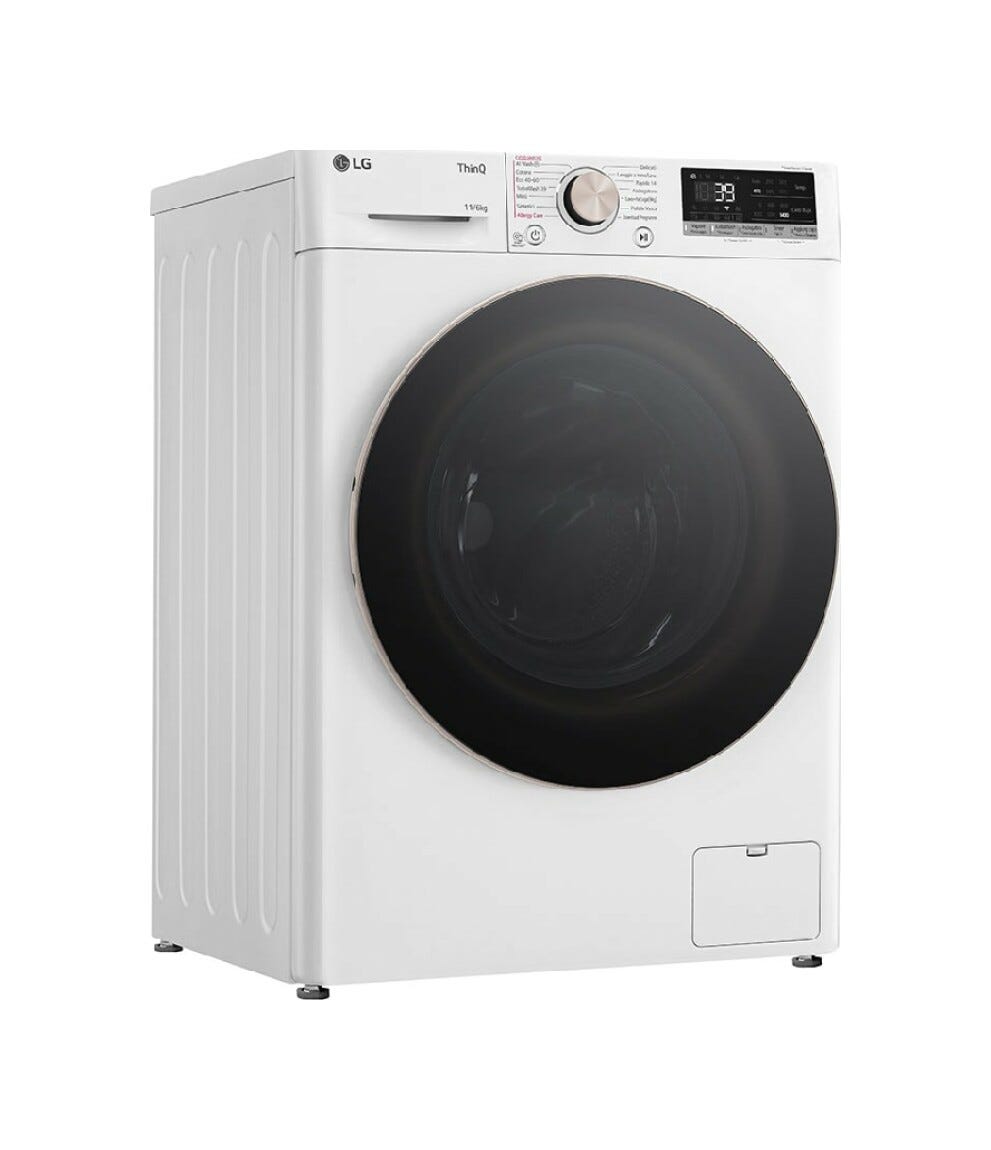 LG D4R7011TSWG Lavasciuga cm. 60 - lavaggio 11 kg - asciugatura 6 kg - bianco