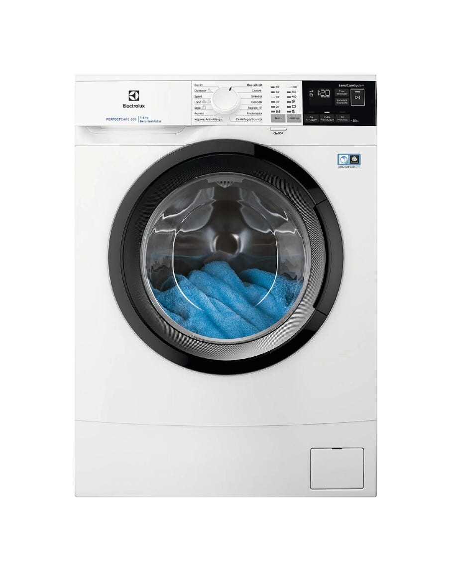 Electrolux EW6S472B Serie 600 SensiCare Lavatrice cm. 60 - capacità 7 kg - bianco