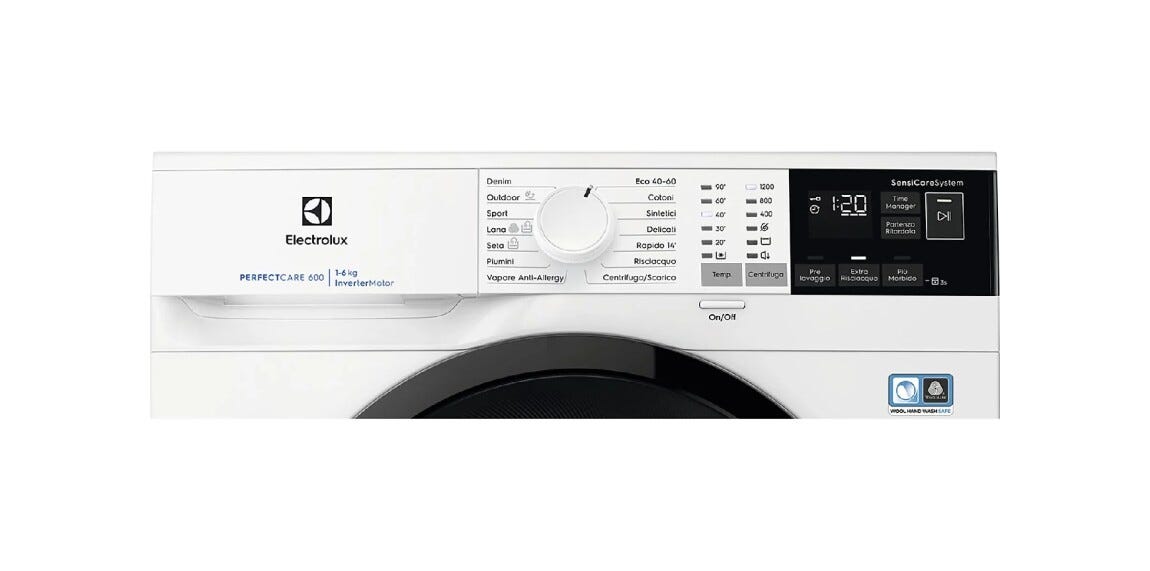 Electrolux EW6S472B Serie 600 SensiCare Lavatrice cm. 60 - capacità 7 kg - bianco