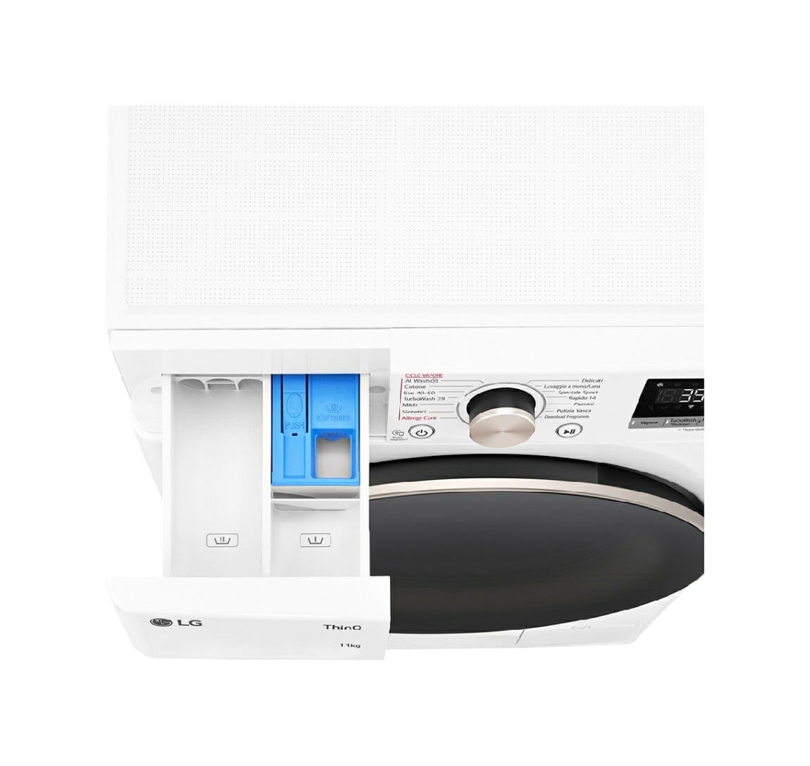 LG F4R7011TSWG Serie R7 Lavatrice cm. 60 - capacità 11 kg - bianco