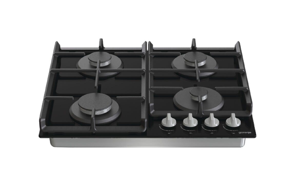 Gorenje GT641EXB Piano cottura a gas cm. 60 - vetro nero