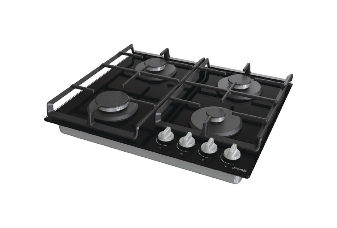 Gorenje GT641EXB Piano cottura a gas cm. 60 - vetro nero