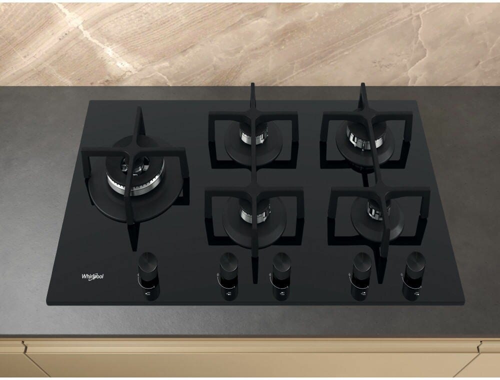 Whirlpool GOA 9523/NB1 Piano cottura a gas cm. 86 - vetro nero