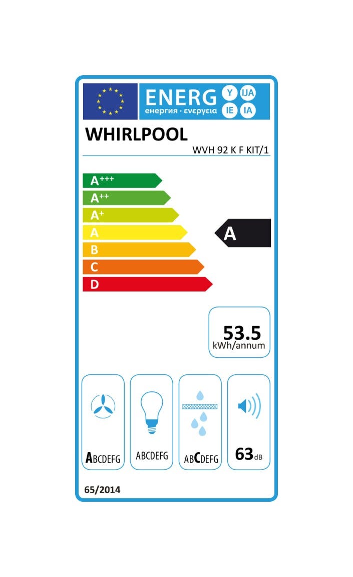 Whirlpool WVH 92 K F KIT/1 Piano cottura a induzione con cappa integrata cm. 83 - vetroceramica nero