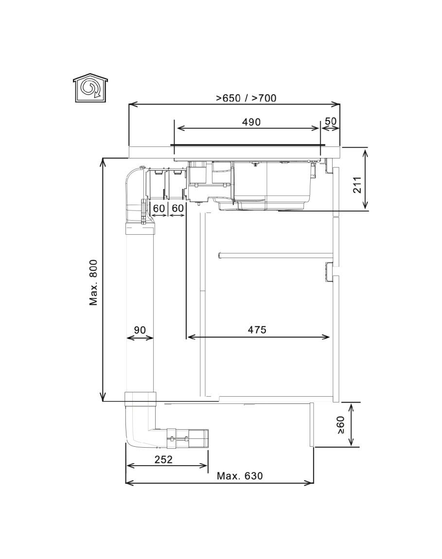 Whirlpool WVH 92 K F KIT/1 Piano cottura a induzione con cappa integrata cm. 83 - vetroceramica nero