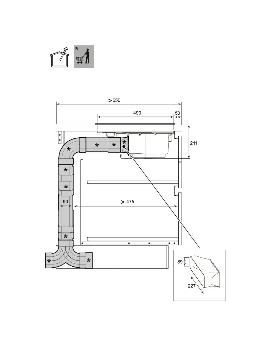 Whirlpool WVH 92 K F KIT/1 Piano cottura a induzione con cappa integrata cm. 83 - vetroceramica nero