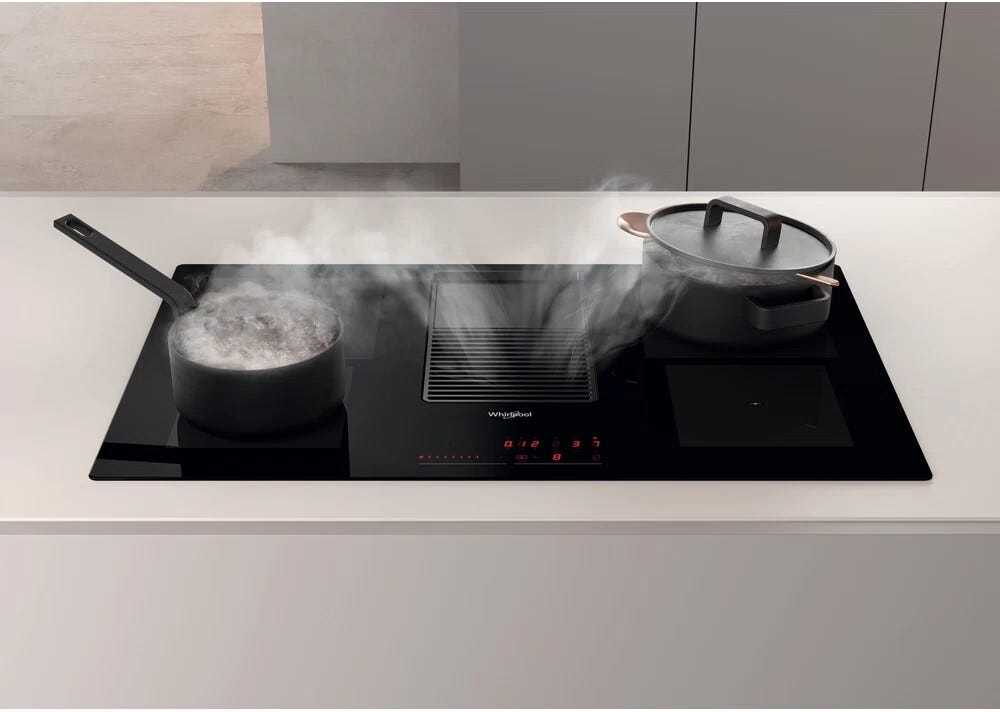 Whirlpool WVH 92 K F KIT/1 Piano cottura a induzione con cappa integrata cm. 83 - vetroceramica nero