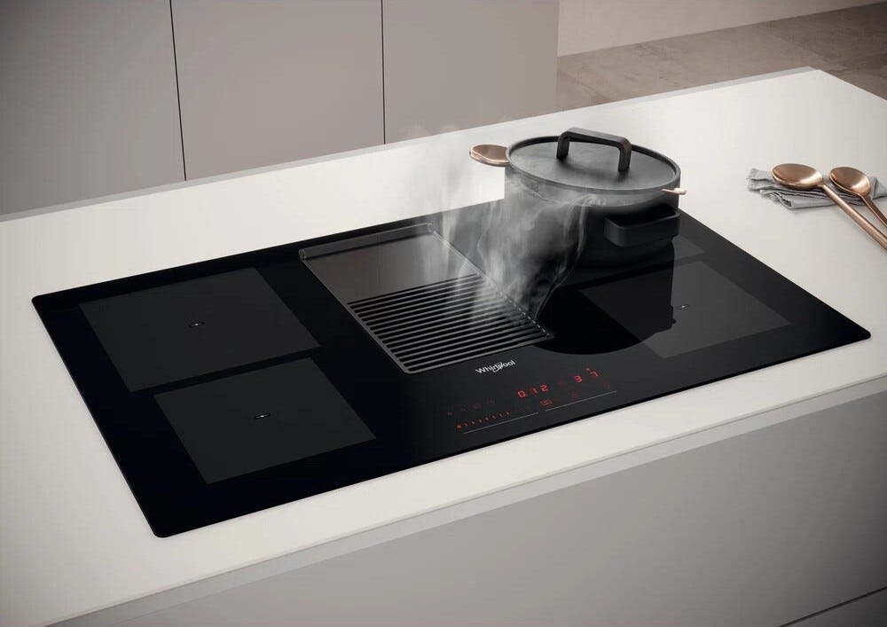 Whirlpool WVH 92 K F KIT/1 Piano cottura a induzione con cappa integrata cm. 83 - vetroceramica nero