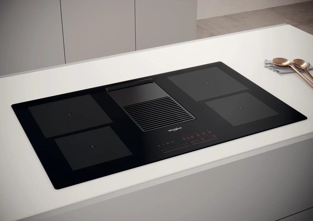 Whirlpool WVH 92 K F KIT/1 Piano cottura a induzione con cappa integrata cm. 83 - vetroceramica nero