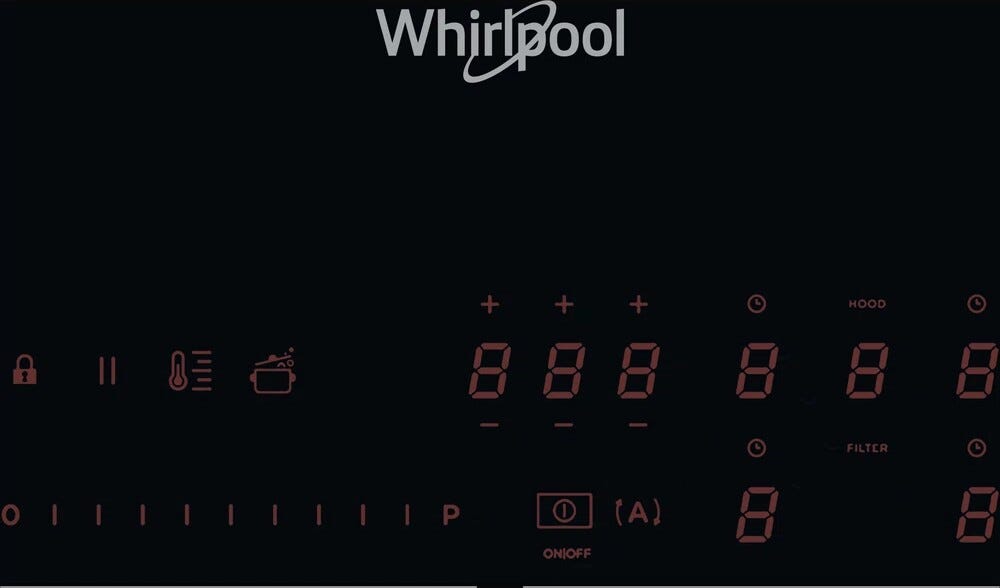 Whirlpool WVH 92 K F KIT/1 Piano cottura a induzione con cappa integrata cm. 83 - vetroceramica nero
