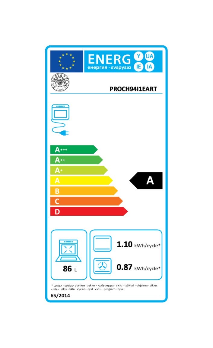 Bertazzoni PROCH94I1EART Professional Cucina da accosto cm. 90 - 4 zone induzione + 1 forno elettrico + cappa aspirante - arancio