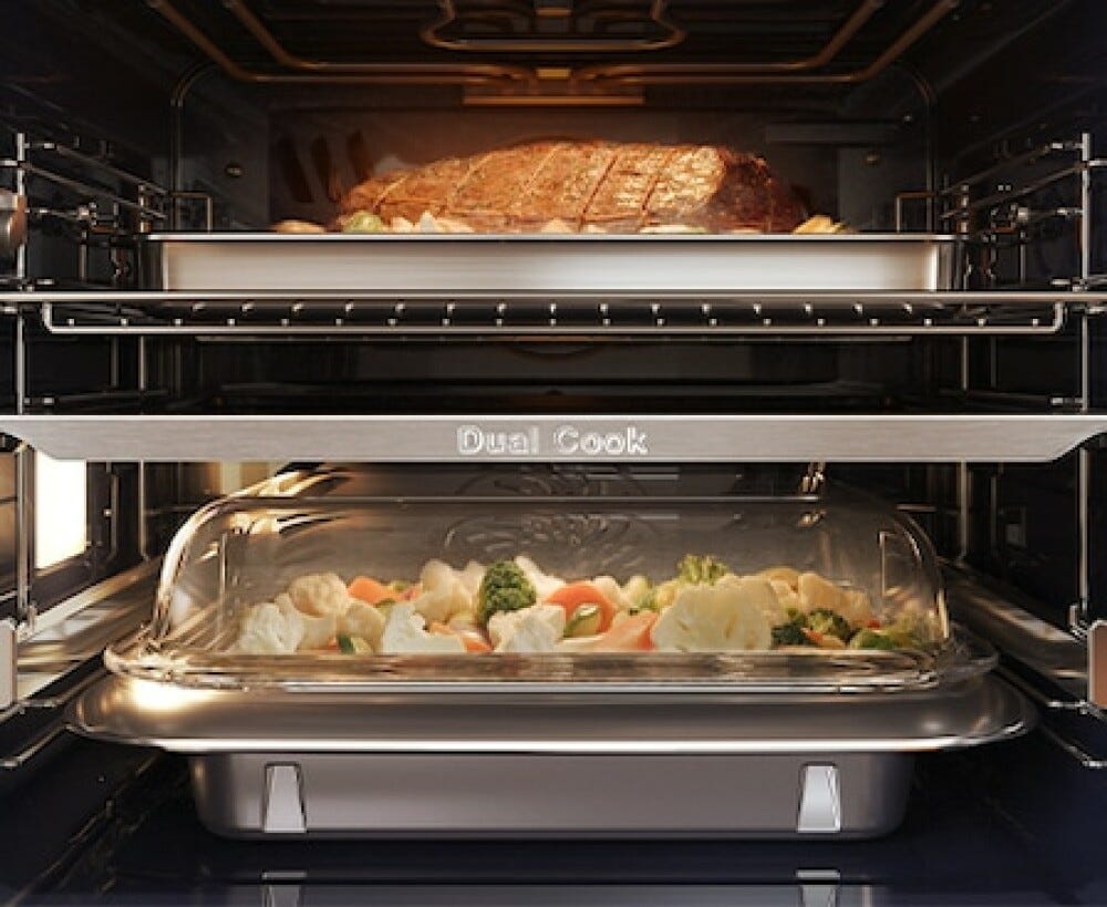Samsung NV7B6799JBK Serie 6 Dual Cook Flex™ Steam Doppio forno combinato a vapore cm. 60 - nero