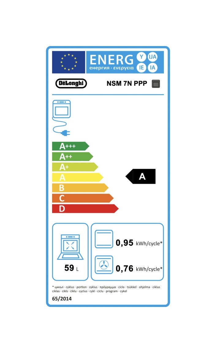 De Longhi NSM75NPPP Forno elettrico cm. 60 - nero