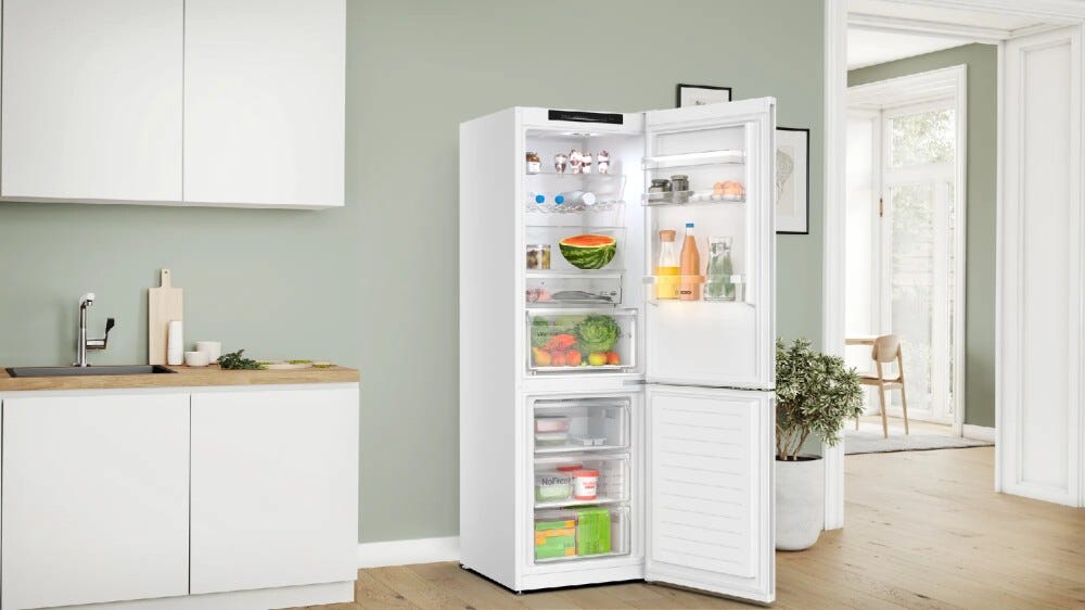 Bosch KGN362WDF Serie 4 Frigorifero con congelatore a libera installazione cm. 60 h 186 - lt. 321 - bianco