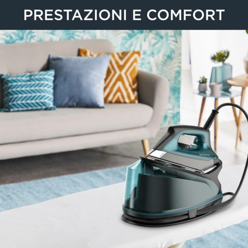 Rowenta Compact Steam Pro DG7623F0 Ferro da stiro con caldaia a vapore - verde/nero
