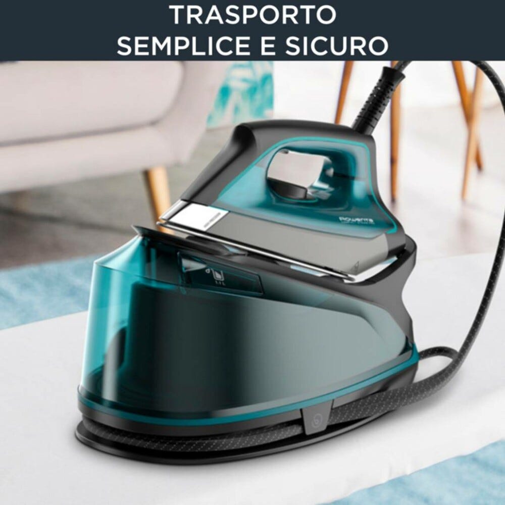 Rowenta Compact Steam Pro DG7623F0 Ferro da stiro con caldaia a vapore - verde/nero