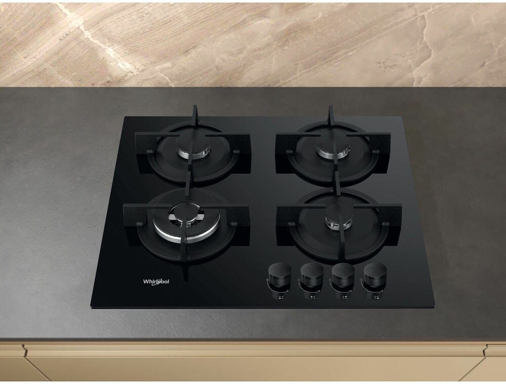 Whirlpool AKT 625/NB1 Piano cottura a gas cm. 60 - vetroceramica nero