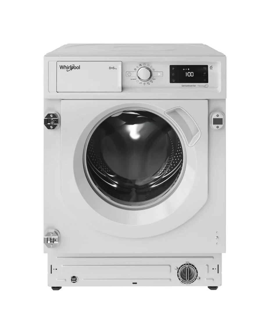Whirlpool BI WDWG 861485 EU Lavasciuga da incasso cm. 60 - capacità di lavaggio 8 kg - capacità di asciugatura 6 kg