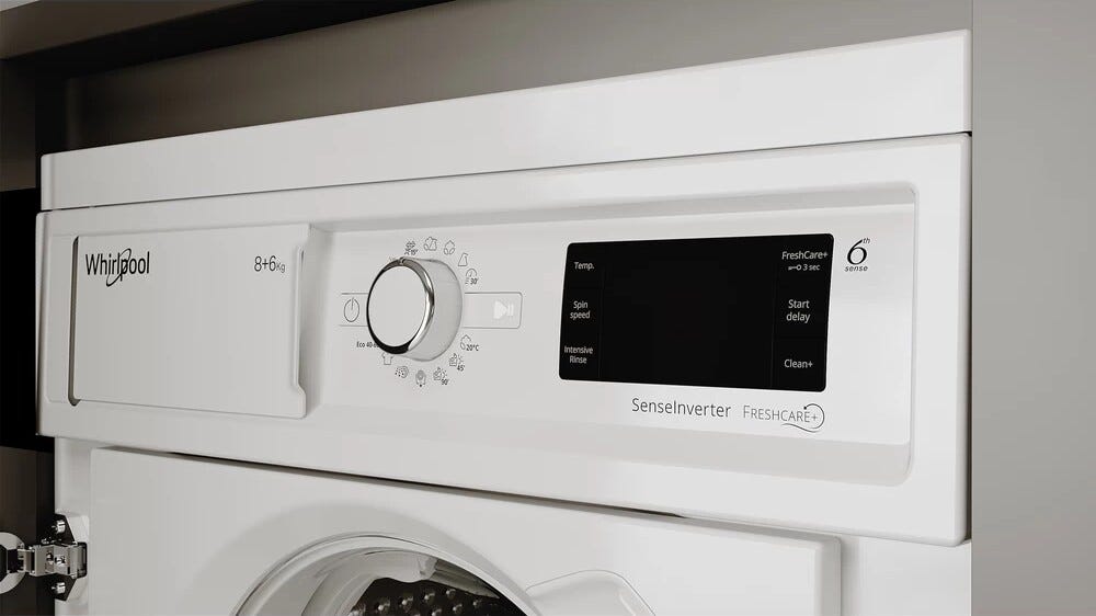 Whirlpool BI WDWG 861485 EU Lavasciuga da incasso cm. 60 - capacità di lavaggio 8 kg - capacità di asciugatura 6 kg