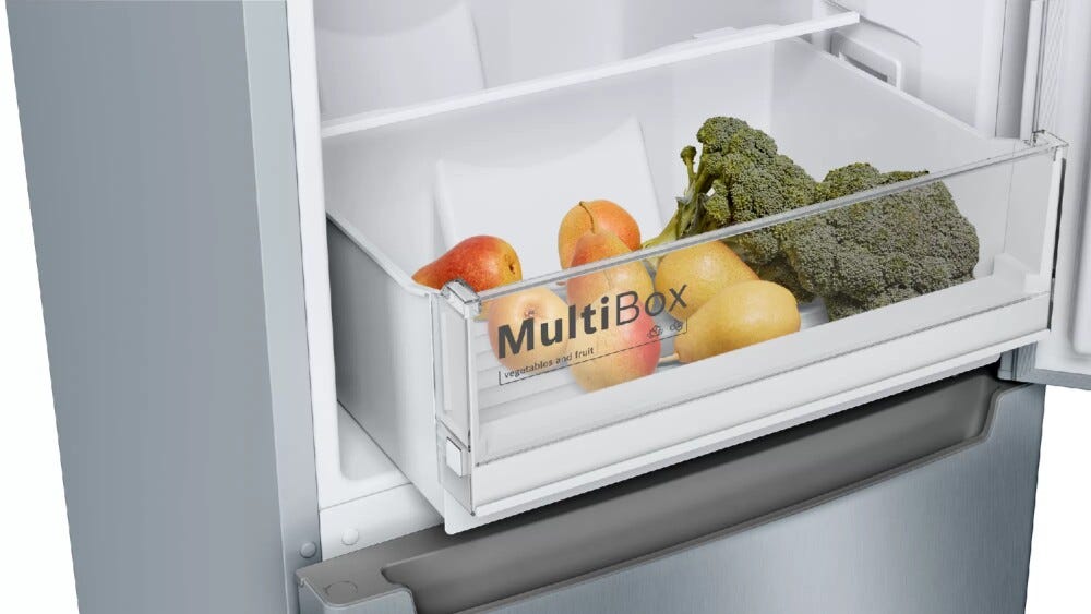 Bosch KGN33NLEB Serie 2 Frigorifero con congelatore a libera installazione cm. 60 h 176 - lt. 282 - inox