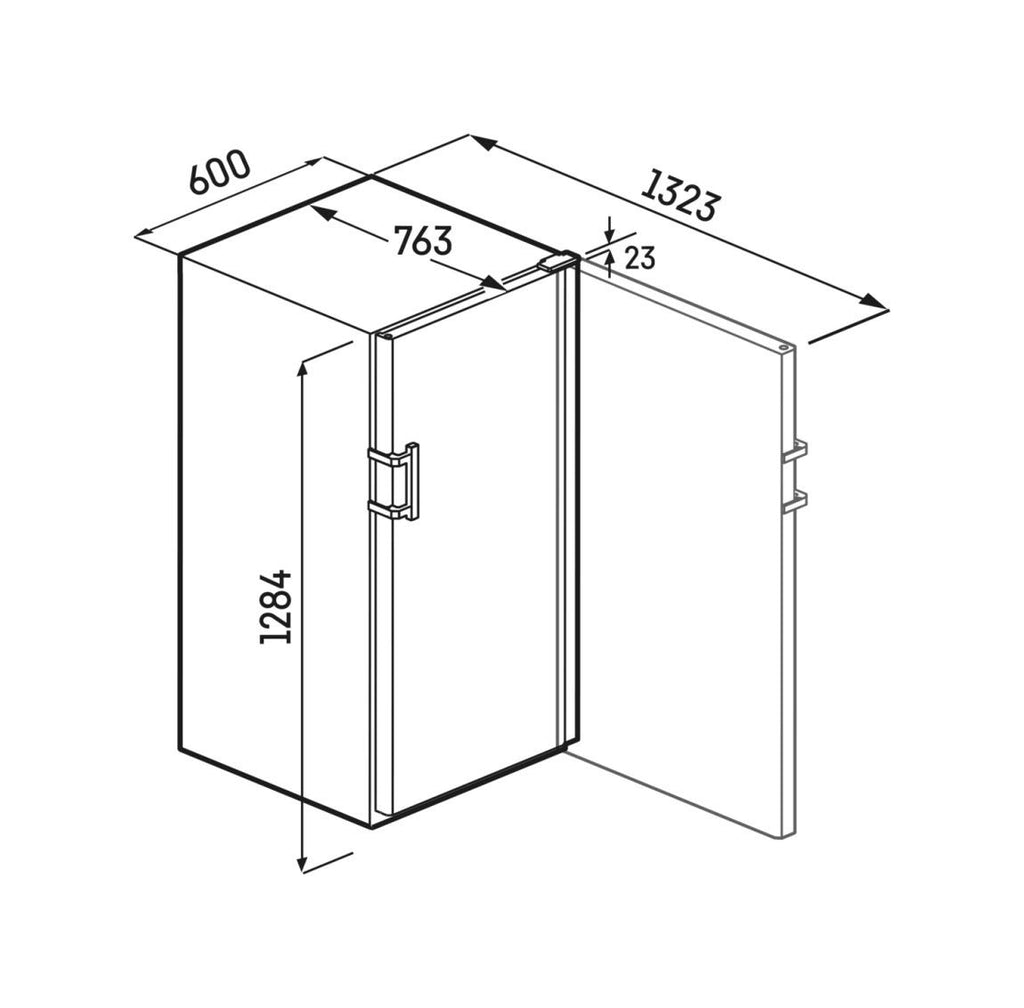 Liebherr WPbl 4201 GrandCru Cantina vino climatizzata a libera installazione cm. 60 h 129 - 141 bottiglie - nero