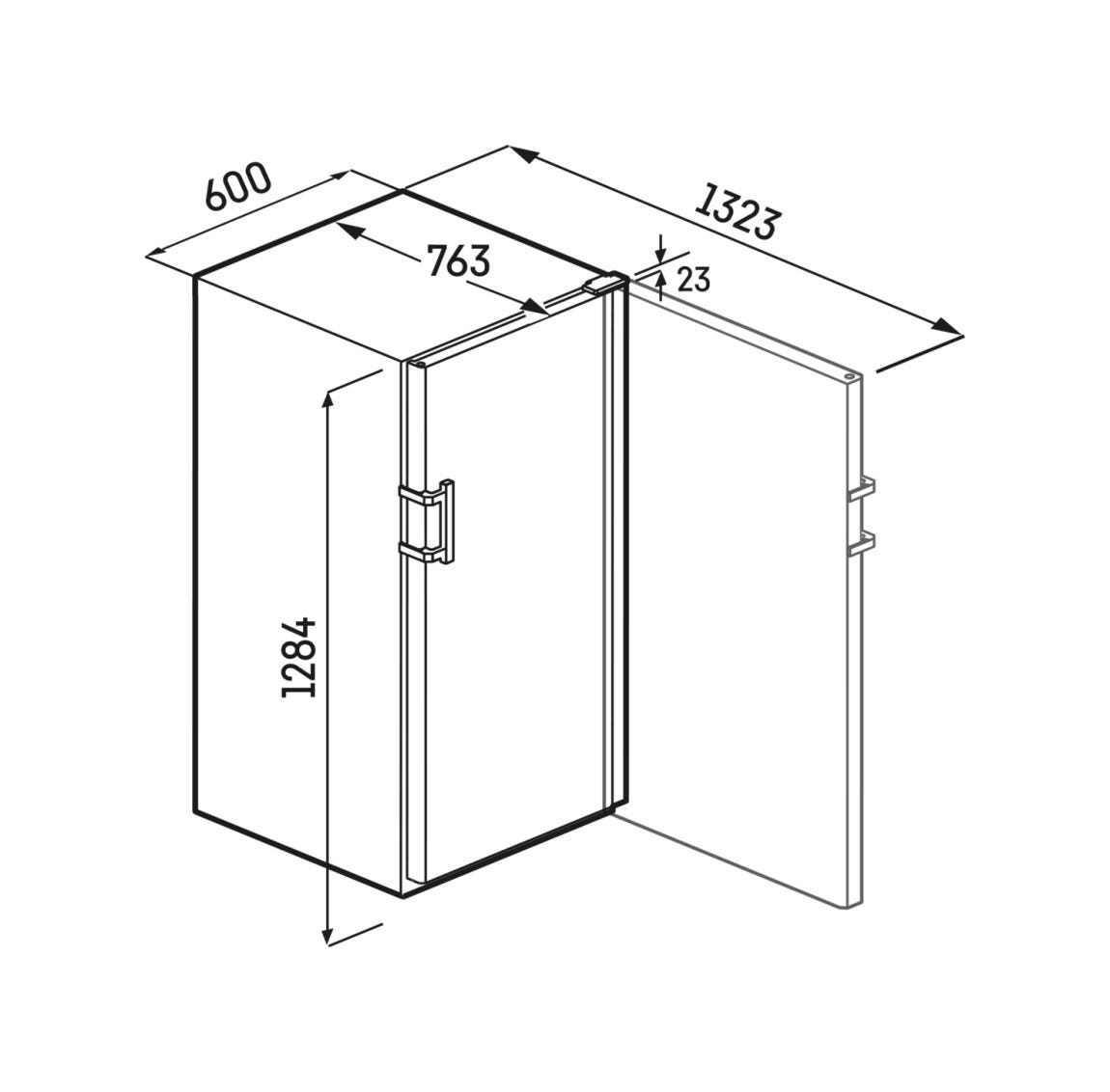 Liebherr WPbl 4201 GrandCru Cantina vino climatizzata a libera installazione cm. 60 h 129 - 141 bottiglie - nero