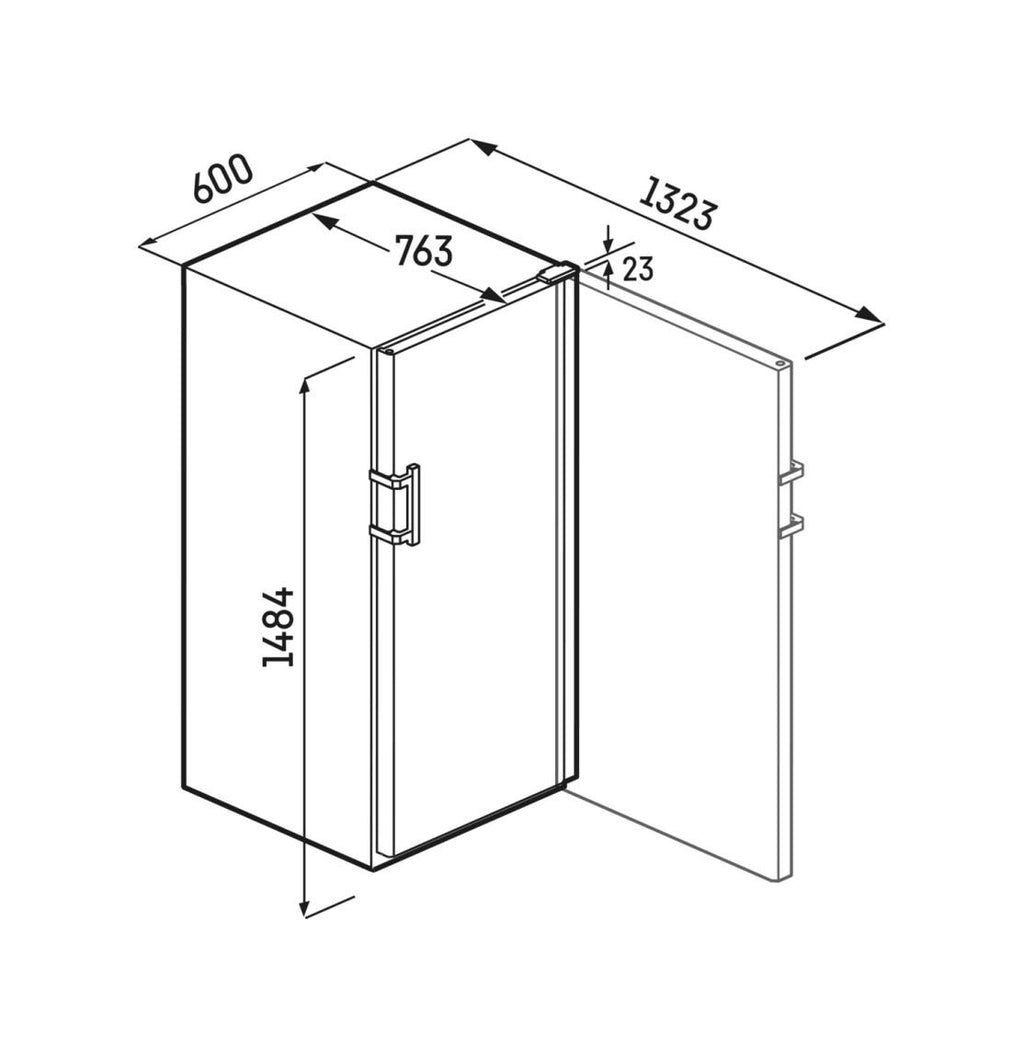 Liebherr WPbl 4601 GrandCru Cantina vino climatizzata a libera installazione cm. 60 h 149 - 166 bottiglie - nero