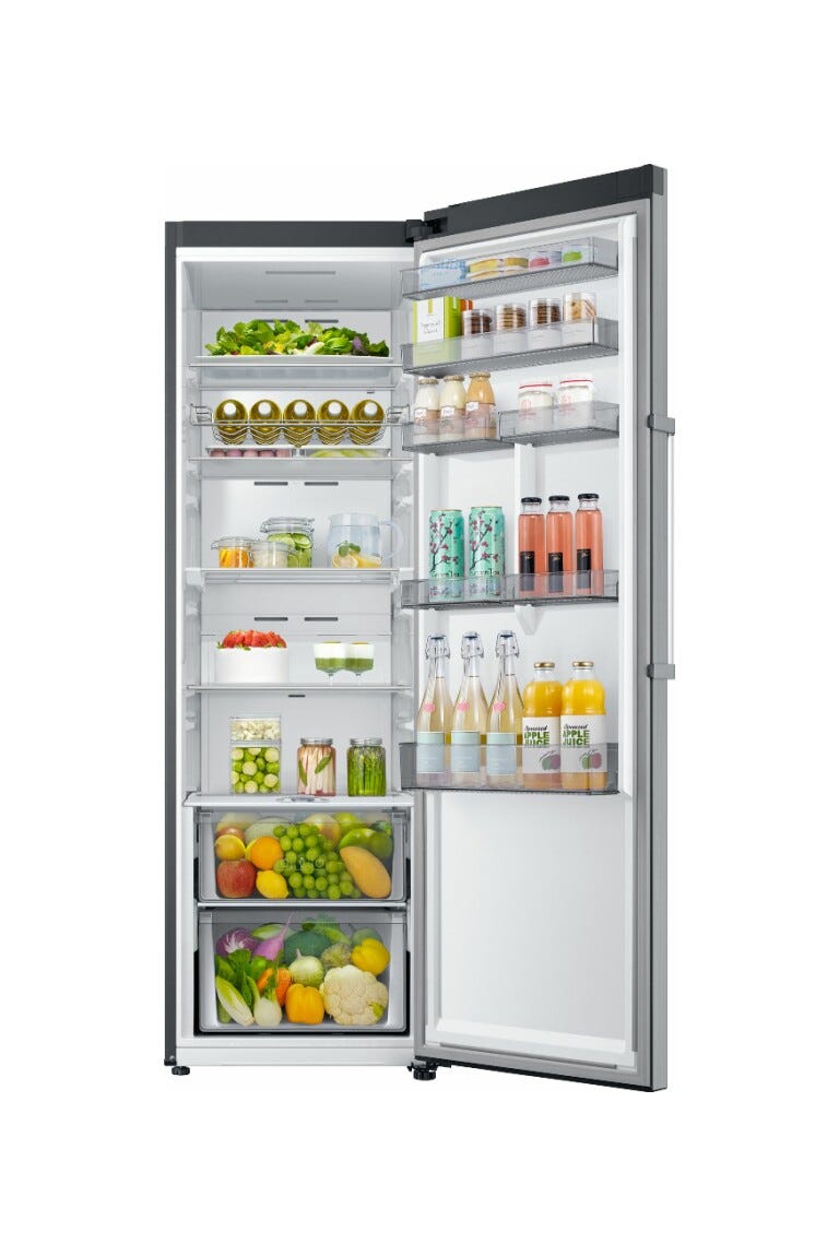 Samsung RR39C7BJ5S9/EF Twin Frigorifero a libera installazione cm. 60 h. 185 - lt. 387 - metal inox