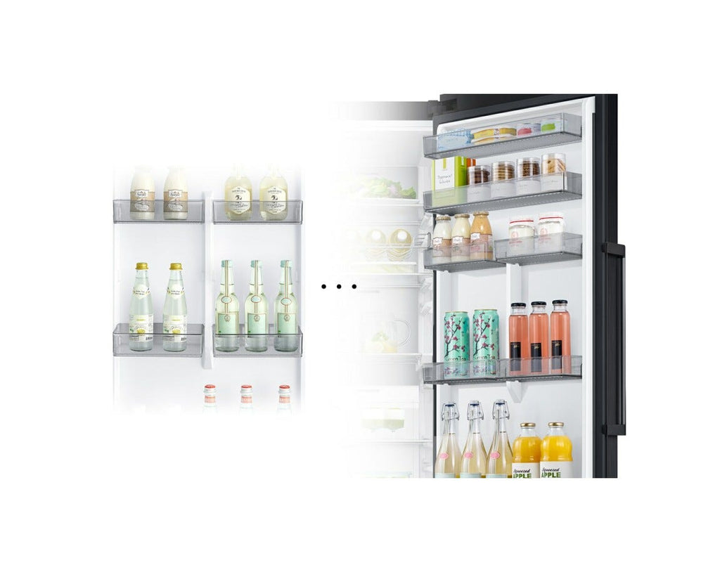 Samsung RR39C7BJ5S9/EF Twin Frigorifero a libera installazione cm. 60 h. 185 - lt. 387 - metal inox