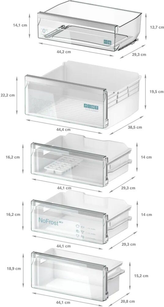 Siemens KI96NVFD0 IQ300 Frigorifero con congelatore da incasso - cm. 56 h 194 - lt. 289
