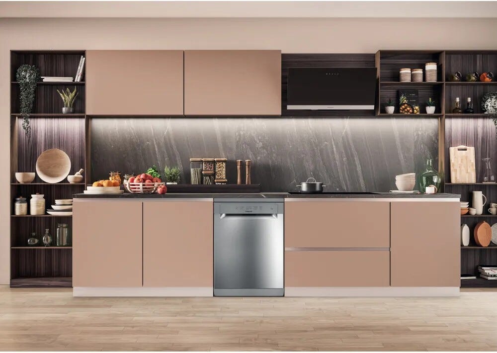 Hotpoint Ariston H2F HL626 X Lavastoviglie a libera installazione cm. 60 - 14 coperti - inox