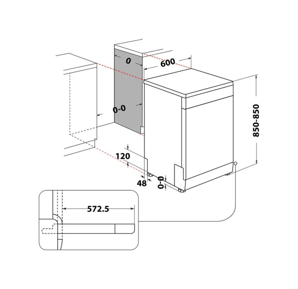 Hotpoint Ariston H2F HL626 X Lavastoviglie a libera installazione cm. 60 - 14 coperti - inox