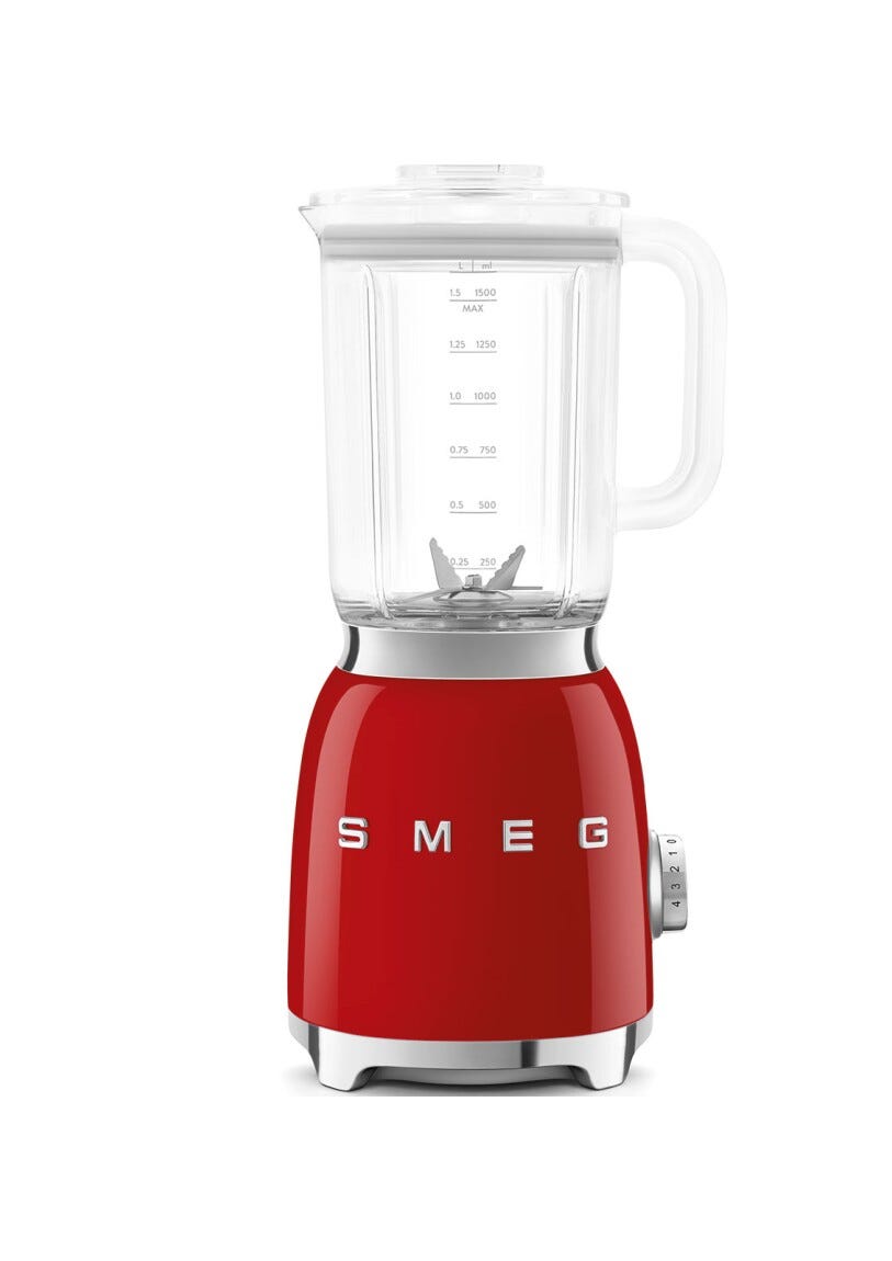 Smeg Selection BLF03RDEU 50's Style Frullatore da tavolo, 1,5 L, rosso lucido