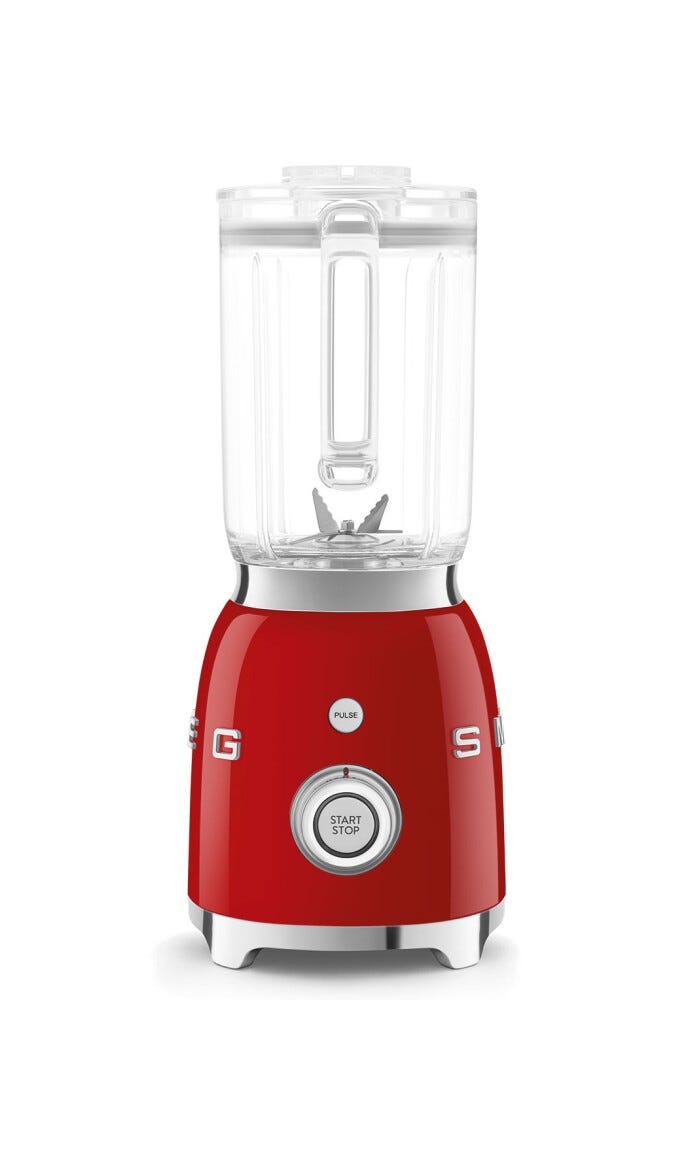Smeg Selection BLF03RDEU 50's Style Frullatore da tavolo, 1,5 L, rosso lucido