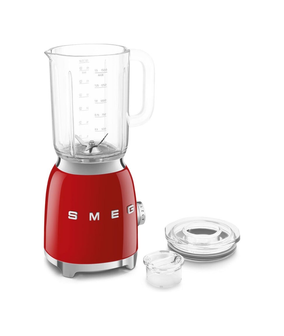 Smeg Selection BLF03RDEU 50's Style Frullatore da tavolo, 1,5 L, rosso lucido