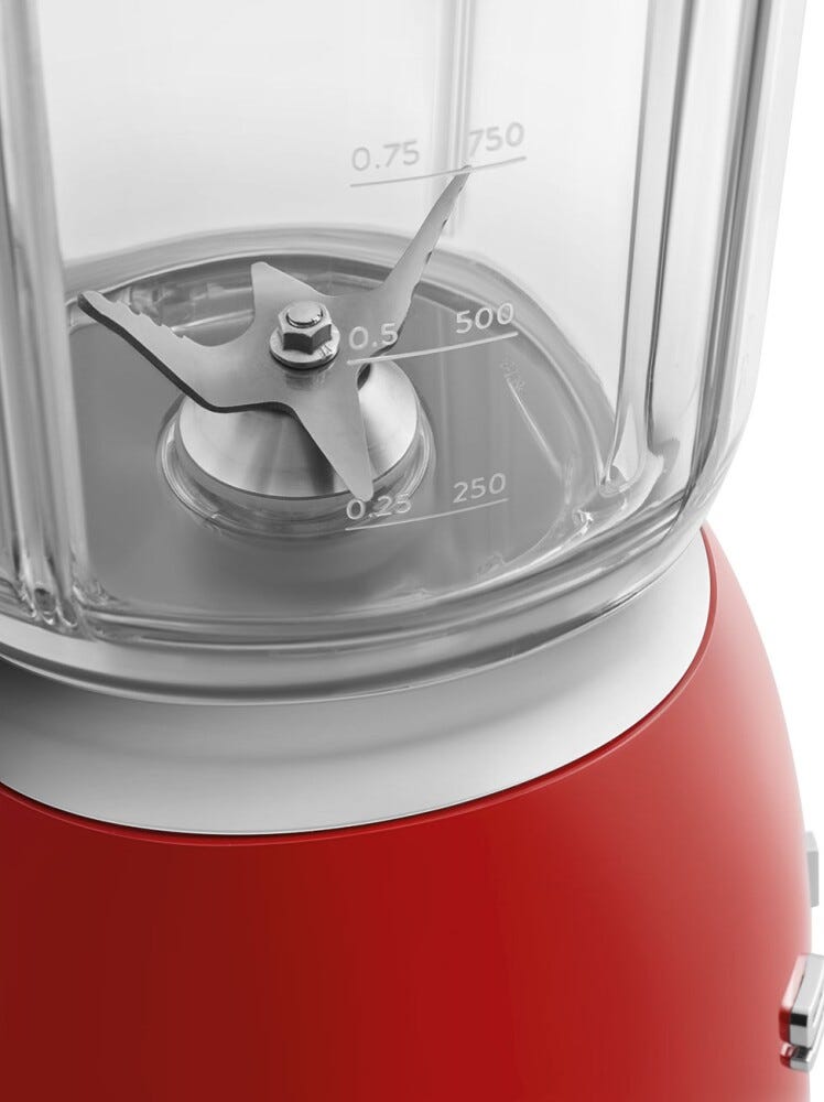 Smeg Selection BLF03RDEU 50's Style Frullatore da tavolo, 1,5 L, rosso lucido