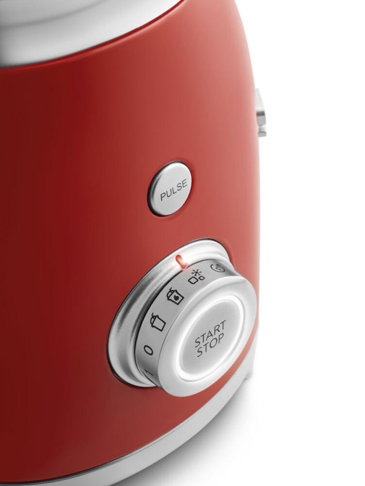 Smeg Selection BLF03RDEU 50's Style Frullatore da tavolo, 1,5 L, rosso lucido