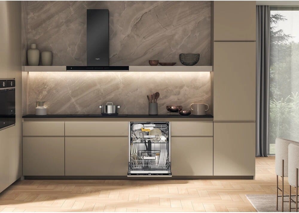 Whirlpool W8I HT40 T Lavastoviglie integrata totale cm. 60 - capacità 14 coperti