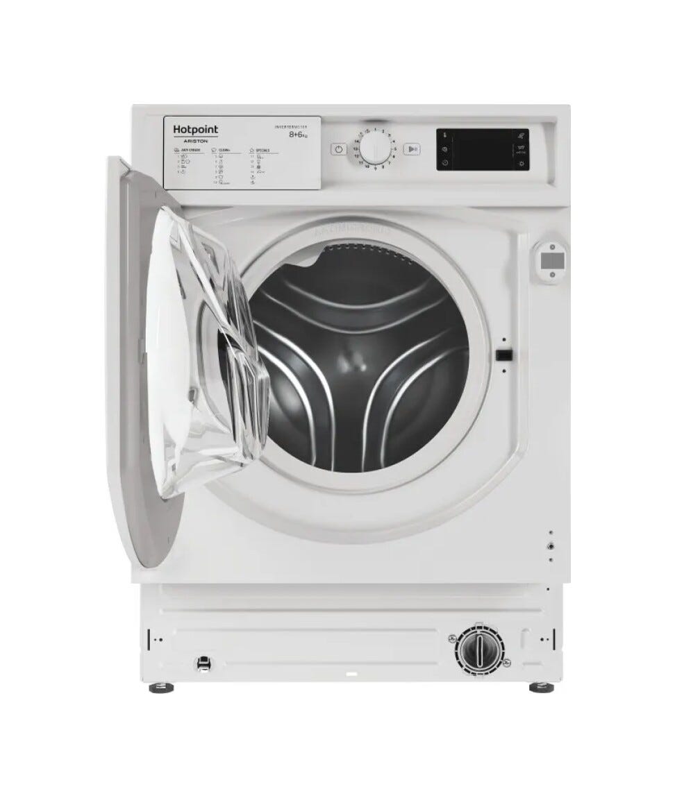 Hotpoint Ariston BI WDHG 861485 EU Lavasciuga da incasso cm. 60 - lavaggio 8 kg - asciugatura 6 kg - bianco