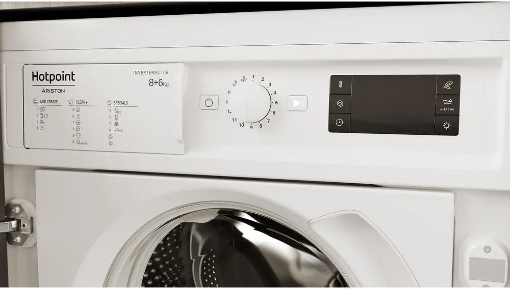Hotpoint Ariston BI WDHG 861485 EU Lavasciuga da incasso cm. 60 - lavaggio 8 kg - asciugatura 6 kg - bianco