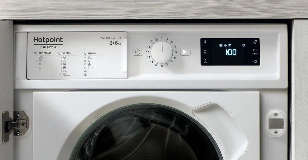 Hotpoint Ariston BI WDHG 861485 EU Lavasciuga da incasso cm. 60 - lavaggio 8 kg - asciugatura 6 kg - bianco
