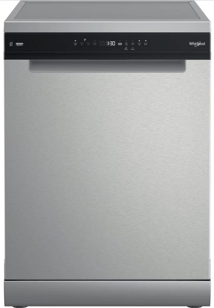 Whirlpool W7F HP43 X Lavastoviglie a libera installazione cm. 60 - capacità 15 coperti - inox