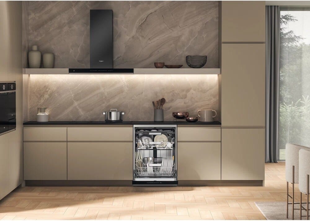 Whirlpool W7F HP43 X Lavastoviglie a libera installazione cm. 60 - capacità 15 coperti - inox